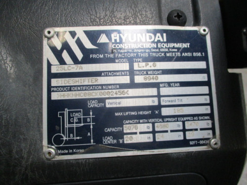 2018 Hyundai 25LC-7A Propane For Sale 151393_11