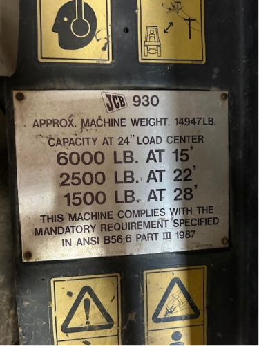 2011 JCB 930 Diesel For Sale 151236_5