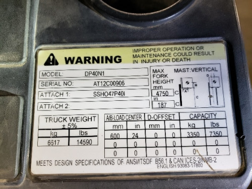 2019 Caterpillar DP40N1 Diesel For Sale 149090_5